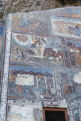 Sumela Monastery is a Greek Orthodox monastery and church complex. The structure and detailed frescoes were built in 386 AD.