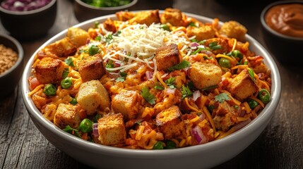 Hearty, flavorful, and cheesy bowl dish