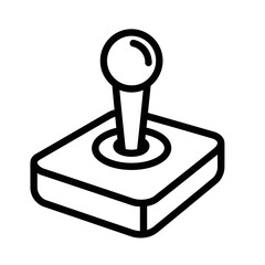 Vector icon of a gaming joystick in black design