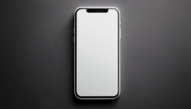 high quality visual of white blank smartphone mockup