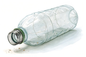 Concept of recycle Empty used plastic bottle on  AI generated by PNG