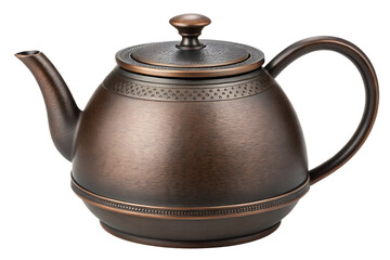 Elegant Cast Iron Teapot Dark Bronze Finish, Perfect for Tea Brewing on AI generated by PNG