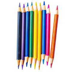 Fototapeta premium Colorful pencils arranged vertically