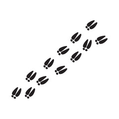 Elk Footprint Symbol Black Icon