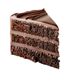 Decadent Slice of Chocolate Layer Cake with Smooth Frosting
