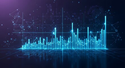 Illuminating Data Trends A Dynamic Visualization Of Growth And Progress In Digital Business Analytics,Showcasing Technological Advancements