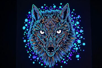 An image of a Blacklight Poster Enchanted Spirit Animal totem