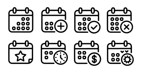 calendar planner icon collection