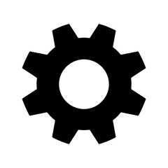simple gear settings icon for ui design


