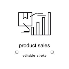 Suitable for business presentations, marketing materials, and infographics showing growth in sales over time with a minimalist and clean design.