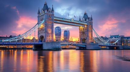 Obraz premium Tower Bridge London sunset
