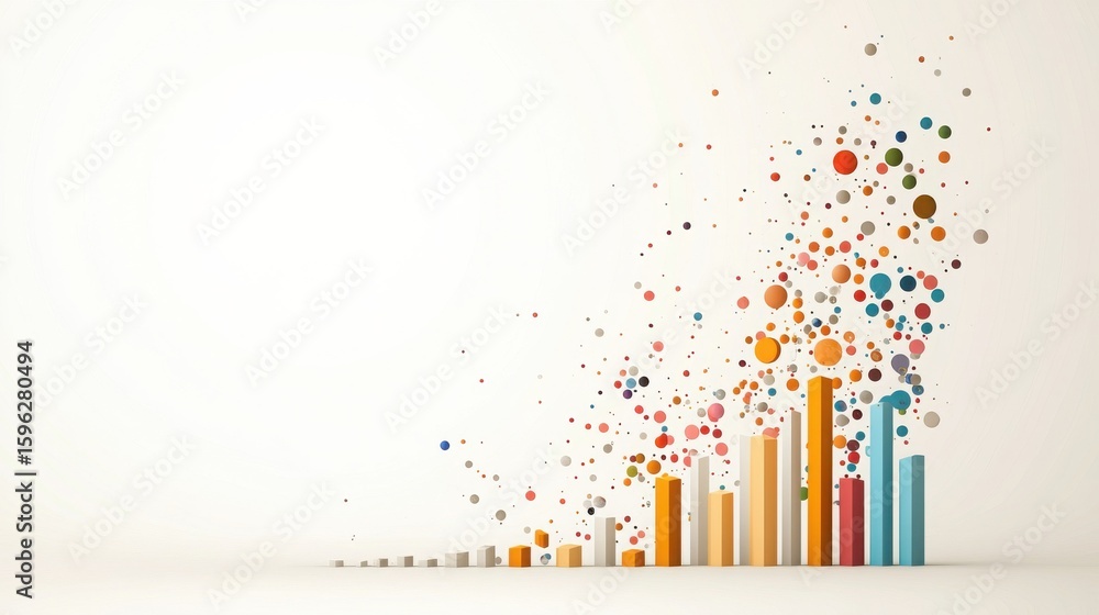 Poster dynamic data visualization trends business environment infographic content digital realm aesthetic p
