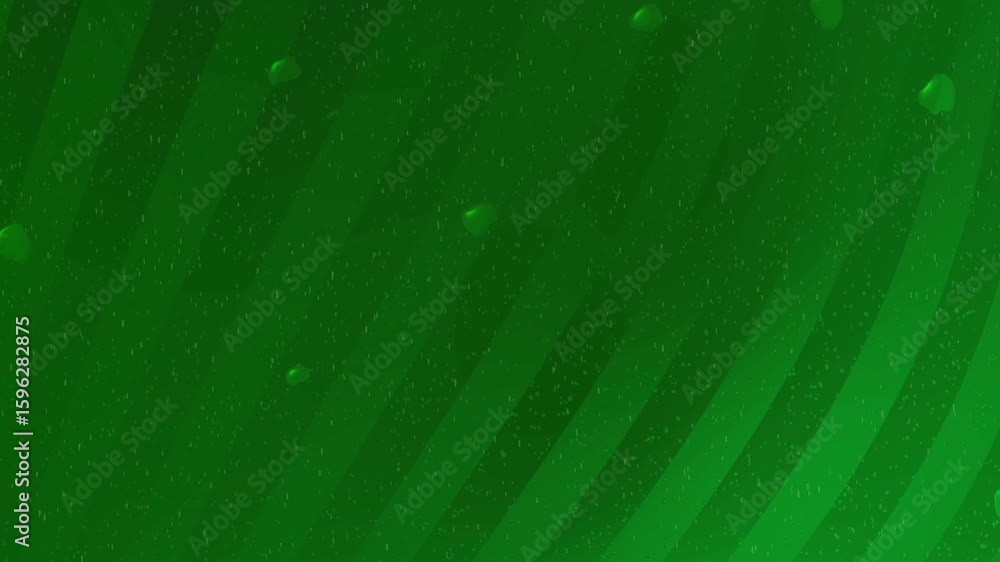 Poster dynamic green striped background with small circles adding dimension to the backdrop, enhanced by a 