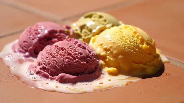 Footage Melted Scoops A Refreshing Array of Flavors on a Warm Summer Day