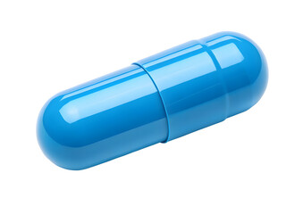 blue pill on transparent background