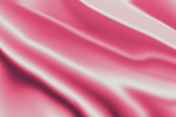 Elegant pink fabric drapping in smooth and abstract gradient fluid swirl background 
