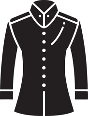 military uniforms silhouette, black and white silhouette, vector and illustration