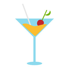 Lemonade icon vector. Cocktail illustration sign. Drink symbol or logo.