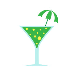 Lemonade icon vector. Cocktail illustration sign. Drink symbol or logo.