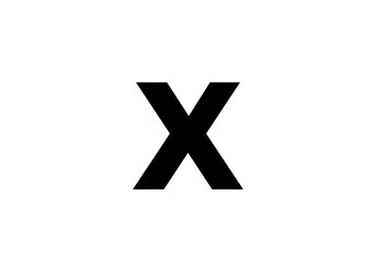 Obraz premium Abstract representation of the letter X against a solid black background, symbolizing contrast
