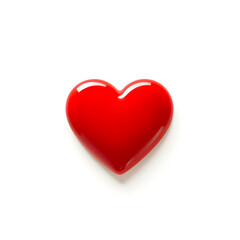 heart favorite icon, white background. Generative AI