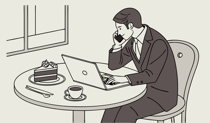 businessman working in office