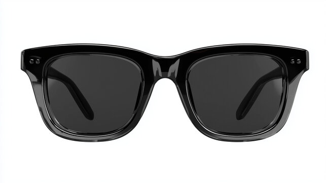 A clear view of black shades from the front.

