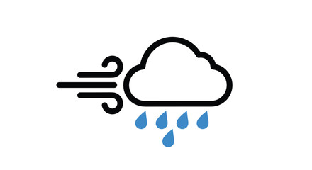 Experiencing strong winds and heavy downpours during stormy weather conditions affecting outdoor activities and travel plans significantly