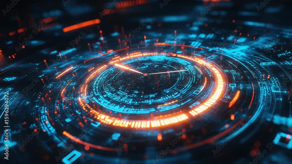 Aufkleber envision the concept of time control using a digital clock, clearly displayed within the palm of an 