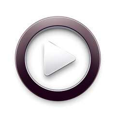 play button media icon, white background. Generative AI