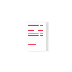 receipt invoice icon, white background. Generative AI