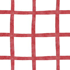Seamless watercolor checkered pattern hand drawn. Nautical style on a white background for printing on bed linens and cozy pajamas.. Abstract geometric striped illustration for fabric