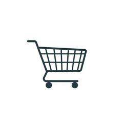 shopping cart icon, white background. Generative AI