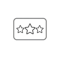 star rating icon, white background. Generative AI