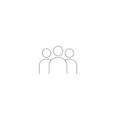 teamwork people icon, white background. Generative AI