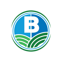 B Letter With Agriculture Firm Logo © Graphixell