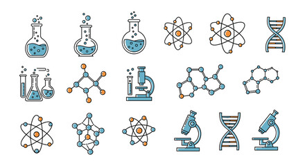 Visual representation of scientific discoveries and laboratory equipment used in modern research