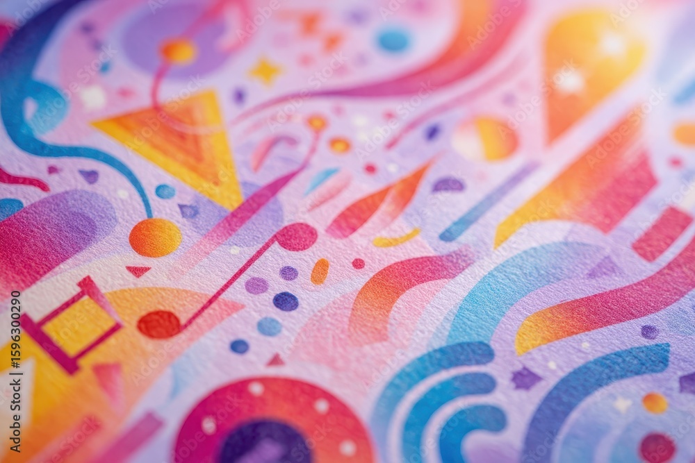 Poster abstract colorful shapes pattern in macro view. decorative background for artwork