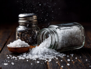 Salt as Culinary and Natural Element – Close-Up or Conceptual Image