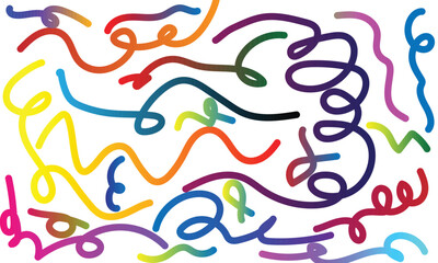 Lines gradient abstract set