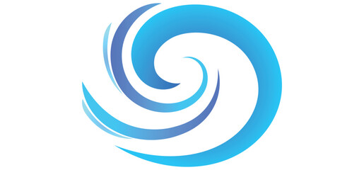 This stylized graphic depicts a flowing, abstract ocean wave.