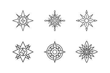 positive energy symbol line art vector illustration