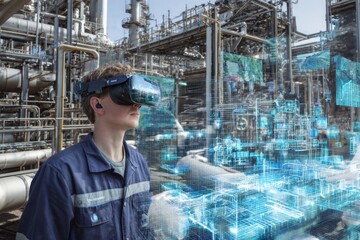 Holographic energy: virtual reality meets global networks. Futuristic pipelines. Gazprom and cnpc discuss future collaboration for energy sustainability. Energy supply chain. Global energy grid.