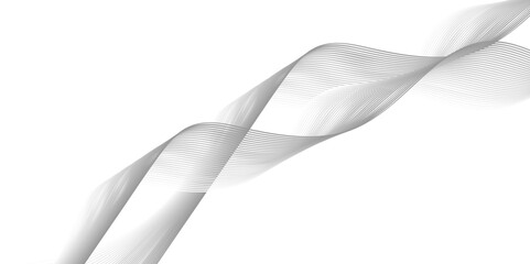 Elegant Minimal Vector of Grey Wavy Lines on Transparent Background – Abstract Flow Design for Clean Digital Interfaces and Mapping Systems