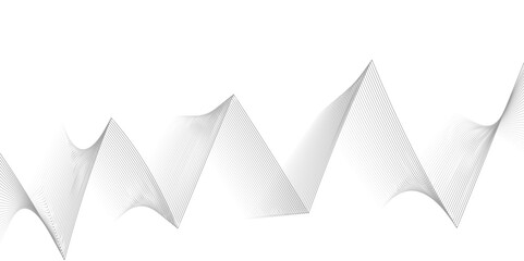 lowing Grey Tech Lines Vector on Transparent Layer – Digital Abstract Wave Curve Template for UI/UX, Infographics, and Clean Visual Layouts