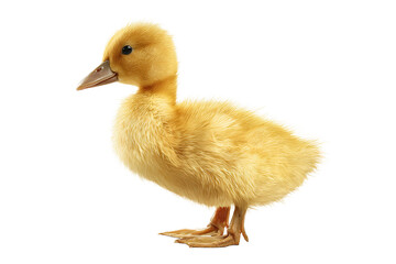Obraz premium Yellow duckling isolated on white transparent background