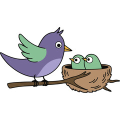 Simple cartoon illustration of a purple object silhouette isolated on white background