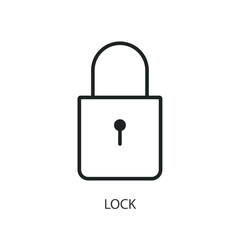 Lock thin line vector icons.