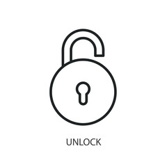 Unlock thin line vector icons.