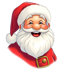 Portrait of Santa Claus on a white background